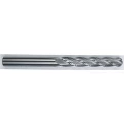 7/16" Dia. - 6" OAL - Solid CBD - Bright - Ball Nose SE EM - 4 FL - USA Tool & Supply