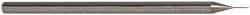 Accupro - 0.015", 0.075" LOC, 1/8" Shank Diam, 2-1/2" OAL, 3 Flute, Solid Carbide Square End Mill - Single End, Uncoated, Spiral Flute, 30° Helix, Centercutting - USA Tool & Supply
