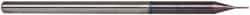 Accupro - 0.015", 0.022" LOC, 1/8" Shank Diam, 2-1/2" OAL, 3 Flute, Solid Carbide Square End Mill - Single End, AlTiN Finish, Spiral Flute, 30° Helix, Centercutting - USA Tool & Supply