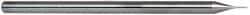 Accupro - 0.015", 0.022" LOC, 1/8" Shank Diam, 2-1/2" OAL, 3 Flute, Solid Carbide Square End Mill - Single End, Uncoated, Spiral Flute, 30° Helix, Centercutting - USA Tool & Supply