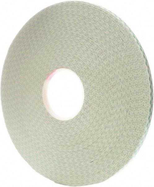 3M - 1/2" x 72 Yd Acrylic Adhesive Double Sided Tape - 31 mil Thick, Off-White, Foam Liner - USA Tool & Supply