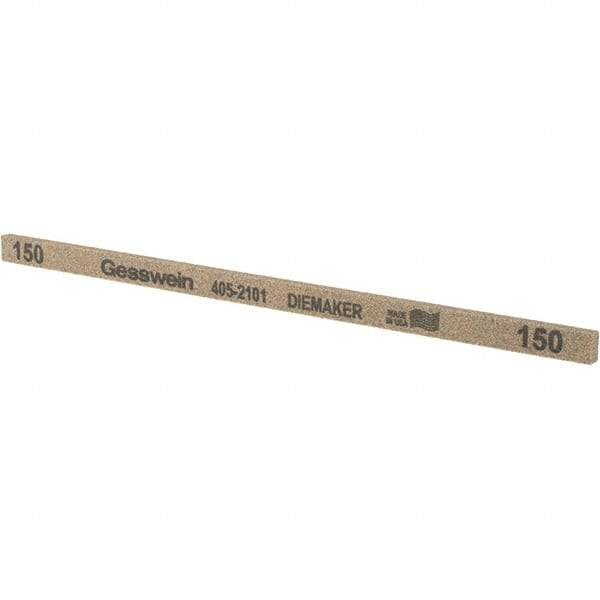Made in USA - 150 Grit Aluminum Oxide Rectangular Polishing Stone - Coarse Grade, 1/4" Wide x 6" Long x 1/8" Thick - USA Tool & Supply