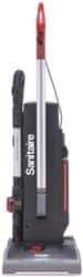 Sanitaire - Dual Motor Lightweight Upright Vacuum Cleaner - 13" Cleaning Width, 11" Amps, Comfort Hand Grip, Black - USA Tool & Supply