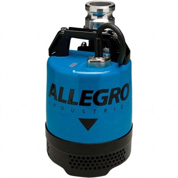 Allegro - 2/3 hp, 5.4 Amp Rating, 115 VAC, 60 Hz, Single Speed Continuous Duty Dewatering Pump - USA Tool & Supply