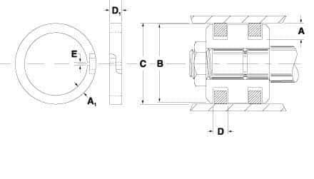 Value Collection - 5" Outside Diam Piston Ring - 1/3" High, Cast Iron - USA Tool & Supply