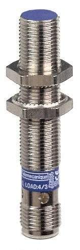 Telemecanique Sensors - PNP, NC, 4mm Detection, Cylinder Shielded, Inductive Proximity Sensor - 3 Wires, IP67, IP69K, 12 to 48 VDC, M12x1 Thread, 2.44 Inch Long - USA Tool & Supply