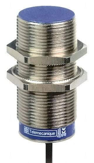Telemecanique Sensors - PNP, NC, 15mm Detection, Cylinder, Inductive Proximity Sensor - 3 Wires, IP68, IP69, 12 to 48 VDC, M30x1.5 Thread, 62mm Long - USA Tool & Supply