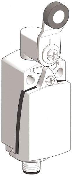 Telemecanique Sensors - SPDT, NC/NO, 240 VAC, 250 VDC, Screw Terminal, Roller Lever Actuator, General Purpose Limit Switch - 1, 2, 4, 6, 12, 13 NEMA Rating, IP66, IP67 IPR Rating - USA Tool & Supply