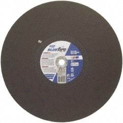 Norton - 20" 30 Grit Zirconia Alumina Cutoff Wheel - 5/32" Thick, 1" Arbor, 2,710 Max RPM, Use with Stationary Tools - USA Tool & Supply