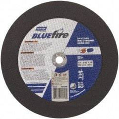 Norton - 10" 30 Grit Zirconia Alumina Cutoff Wheel - 3/32" Thick, 5/8" Arbor, 6,110 Max RPM, Use with Stationary Tools - USA Tool & Supply