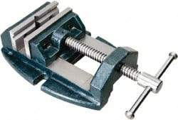 Gibraltar - 5" Jaw Opening Capacity x 2" Throat Depth, Horizontal Drill Press Vise - 5" Wide x 2" High Jaw, Stationary Base, Standard Speed, 12" OAL x 3" Overall Height, Cast Iron - USA Tool & Supply