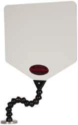 Cedarberg - Polycarbonate Flat Base & Shield - 9" Wide x 9" Long x 1/8" Thick, 12" Arm Reach, Magnetic Base, For General Purpose Use - USA Tool & Supply