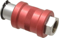 Legris - 3/8" Pipe, FNPT x FNPT, Nickel Plated Brass Standard Slide Valve - 230 Max psi, Anodized Aluminum Sleeve - USA Tool & Supply