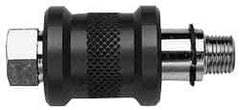 Legris - 1/2" Pipe, MNPT x FNPT, Nickel Plated Brass Standard Slide Valve - 230 Max psi, Anodized Aluminum Sleeve - USA Tool & Supply