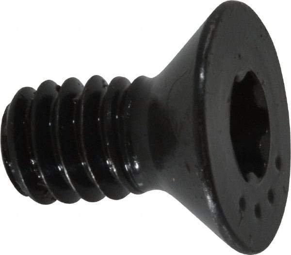 Camcar - 1/4-20 UNC Torx Plus Drive, 82° Flat Screw - Alloy Steel, Black Oxide Finish, Fully Threaded, 1/2" OAL - USA Tool & Supply