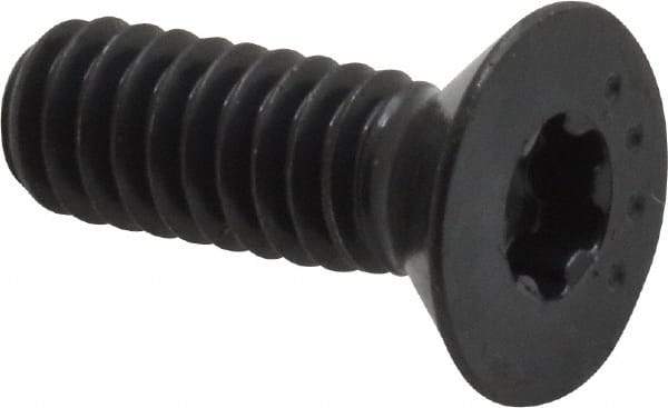 Camcar - 1/4-20 UNC Torx Plus Drive, 82° Flat Screw - Alloy Steel, Black Oxide Finish, Fully Threaded, 3/4" OAL - USA Tool & Supply
