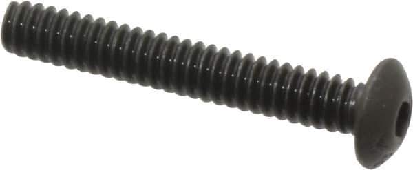 Value Collection - #4-40 UNC Hex Socket Drive, Button Screw - Alloy Steel, Black Oxide Finish, Fully Threaded, 3/4" Length Under Head - USA Tool & Supply