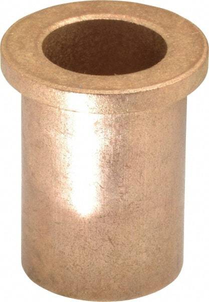 Boston Gear - 3/4" Inside x 1" Outside Diam, Oil Impregnated Bronze Sleeve Bearing - 1-1/4" Flange Outside Diam, 5/32" Flange Thickness, 1-1/2" OAL - USA Tool & Supply