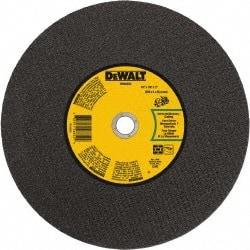 DeWALT - 14" 24 Grit Silicon Carbide Cutoff Wheel - 1/8" Thick, 1" Arbor, 5,500 Max RPM, Use with Gas Powered Saws - USA Tool & Supply