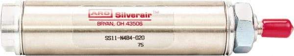 ARO/Ingersoll-Rand - 1" Stroke x 1-1/16" Bore Single Acting Air Cylinder - 1/8 Port, 5/16-24 Rod Thread, 200 Max psi, -40 to 160°F - USA Tool & Supply