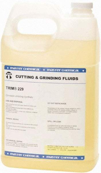 Master Fluid Solutions - Trim 229, 1 Gal Bottle Cutting Fluid - Synthetic - USA Tool & Supply