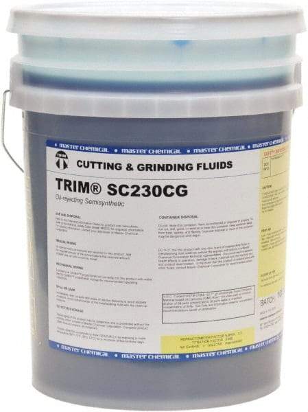 Master Fluid Solutions - Trim SC230CG, 5 Gal Pail Cutting & Grinding Fluid - Semisynthetic, For Cutting, Grinding - USA Tool & Supply
