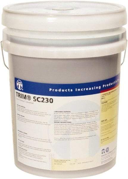 Master Fluid Solutions - Trim SC230, 5 Gal Pail Cutting & Grinding Fluid - Semisynthetic, For Cutting, Grinding - USA Tool & Supply