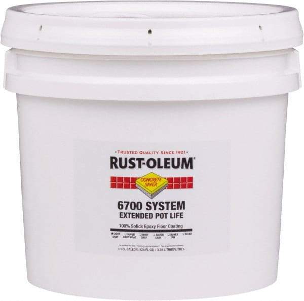 Rust-Oleum - 2 Gal Pail Dunes Tan Epoxy Floor Coating - 100 Sq Ft/Gal Coverage, <100 g/L g/L VOC Content, Low Odor & Low VOC - USA Tool & Supply