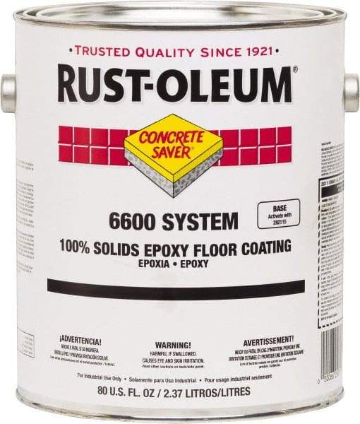 Rust-Oleum - 1 Gal Can Silver Gray 100% Solids Epoxy - 100 Sq Ft/Gal Coverage, <50 g/L VOC Content, Abrasion & Impact Resistance, Easy to Maintain, Durable, Withstands Intermittent Chemical Spills & Low-Viscosity Formula - USA Tool & Supply
