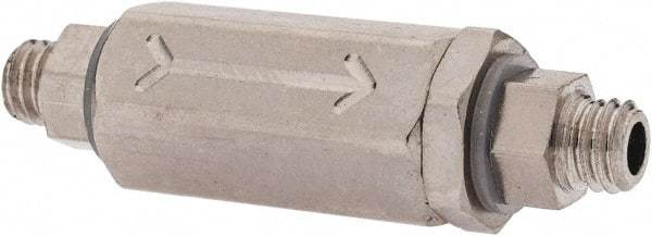 Specialty Mfr - 10-32 Male x Male Universal Check Valve - 0.06 CV Rate, 2.5 CFM, 150 Max psi - USA Tool & Supply