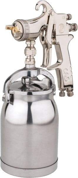 Value Collection - Pressure Feed High Volume/Low Pressure Paint Spray Gun - 32 oz Capacity, 15 to 28 psi, 7.7 to 12.4 CFM - USA Tool & Supply