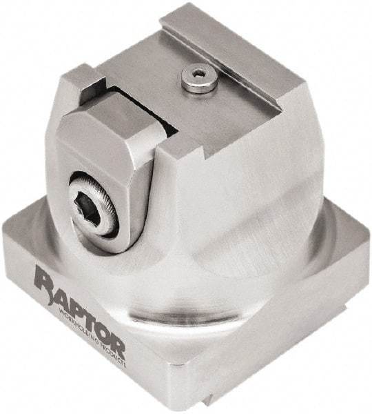 Raptor Workholding - 2" High x 2.07" Wide x 2.07" Long Dovetail Vise - 3/4" Jaw Opening Capacity, 1/8" High x 1.26" Wide Jaw, For 4 & 5 Axis Workholding Systems - USA Tool & Supply