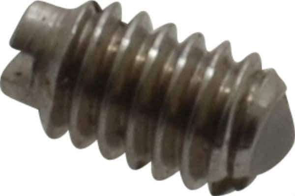 Vlier - 4-48, 0.062" Ball Diam, 0.187" Body Length, 0.02" Max Ball Reach, Threaded Ball Plunger - Stainless Steel Body, Nylon Ball, 0.13 Lb Initial End Force, 0.5 Lb Final End Force - USA Tool & Supply