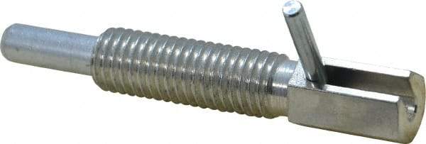 Vlier - 5/8-11, 1.82" Thread Length, 0.38" Plunger Diam, 1 Lb Init to 5 Lb Final End Force, Steel Locking L Handle Plunger - 3.05" Body Length, 2" Length Under Head, 1" Plunger Projection - USA Tool & Supply