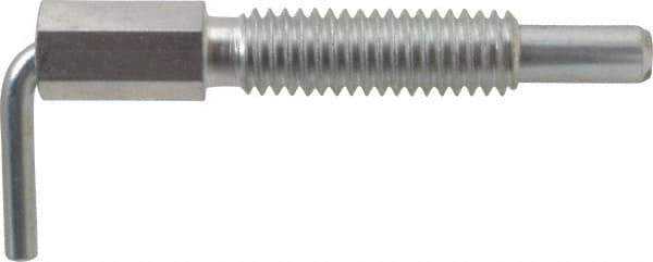 Vlier - 3/8-16, 1.18" Thread Length, 1/4" Plunger Diam, 0.75 Lb Init to 3.75 Lb Final End Force, Steel L Handle Plunger - 2" Body Length, 1.31" Length Under Head, 0.56" Plunger Projection - USA Tool & Supply