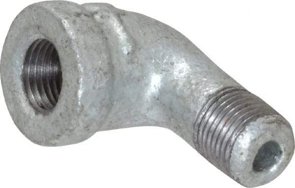 B&K Mueller - Class 150, 1/8" Galvanized Pipe 90° Street Elbow - Threaded, Malleable Iron - USA Tool & Supply