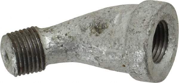 B&K Mueller - Class 150, 1/8" Galvanized Pipe 45° Street Elbow - Threaded, Malleable Iron - USA Tool & Supply