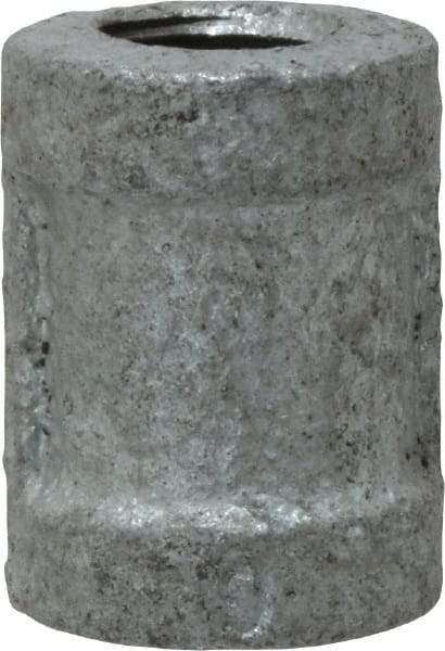 B&K Mueller - Class 150, 1/8" Galvanized Pipe Coupling (Right Hand) - Threaded, Malleable Iron - USA Tool & Supply