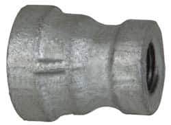 B&K Mueller - Class 150, 1/4 x 1/8" Galvanized Pipe Reducing Coupling - Threaded, Malleable Iron - USA Tool & Supply