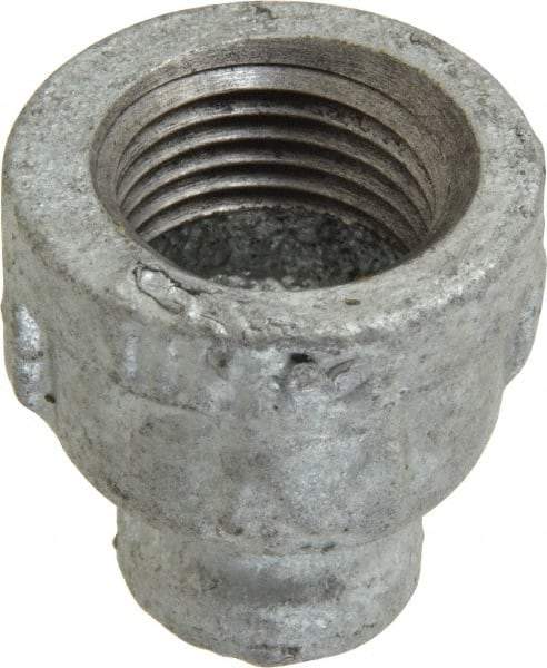 B&K Mueller - Class 150, 1/2 x 1/8" Galvanized Pipe Reducing Coupling - Threaded, Malleable Iron - USA Tool & Supply