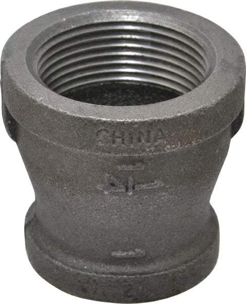 B&K Mueller - Size 1-1/4 x 1", Class 150, Malleable Iron Black Pipe Reducing Coupling - 150 psi, Threaded End Connection - USA Tool & Supply