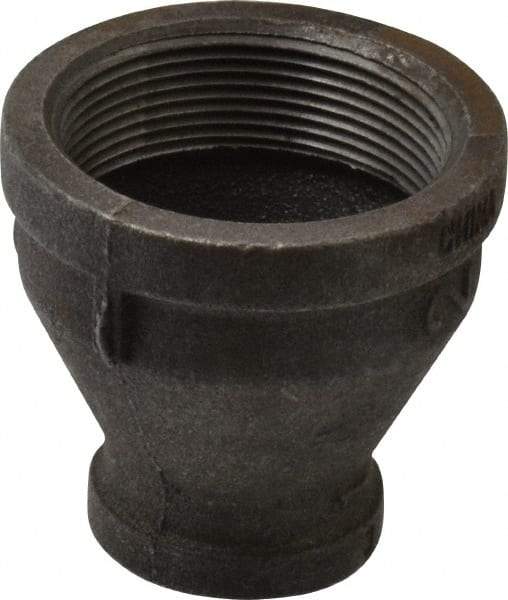 B&K Mueller - Size 2 x 1", Class 150, Malleable Iron Black Pipe Reducing Coupling - 150 psi, Threaded End Connection - USA Tool & Supply
