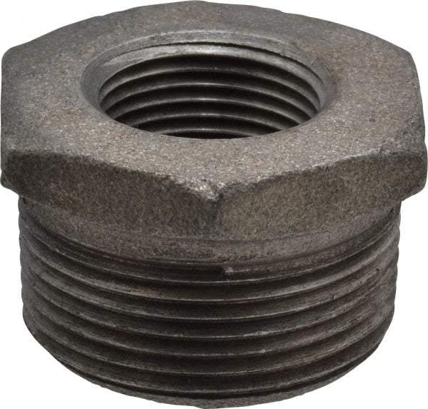 B&K Mueller - Size 1-1/4 x 3/4", Class 150, Malleable Iron Black Pipe Hex Bushing - 150 psi, Threaded End Connection - USA Tool & Supply