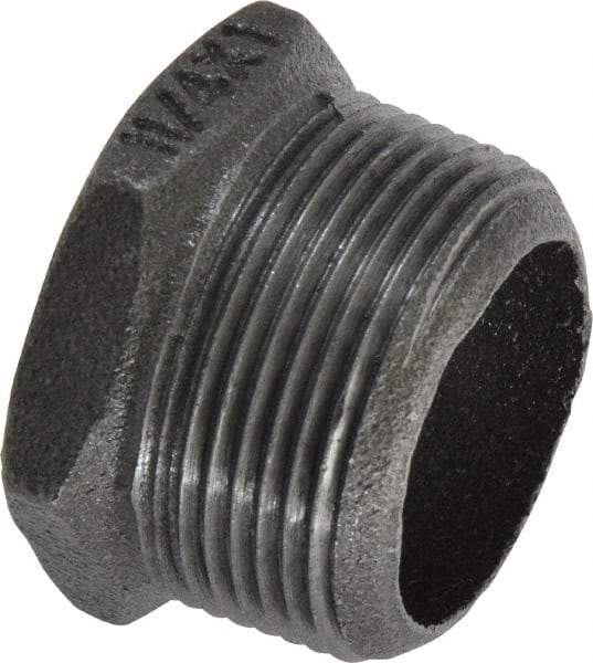 B&K Mueller - Size 1-1/4 x 1", Class 150, Malleable Iron Black Pipe Hex Bushing - 150 psi, Threaded End Connection - USA Tool & Supply