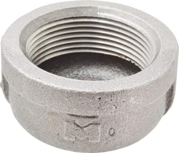 B&K Mueller - Size 1-1/2", Class 150, Malleable Iron Black Pipe End Cap - 150 psi, Threaded End Connection - USA Tool & Supply