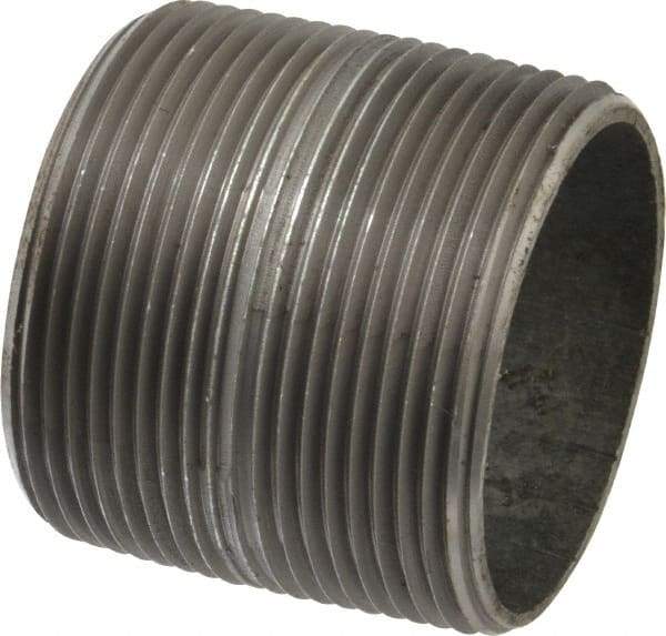 B&K Mueller - Schedule 40, 2-1/2 x 2-1/2" Galvanized Pipe Nipple - Threaded Steel - USA Tool & Supply