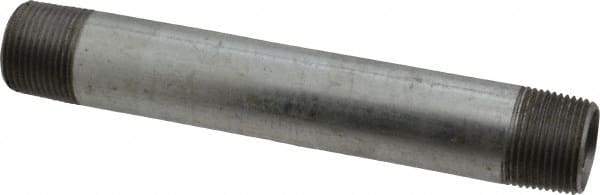 B&K Mueller - Schedule 40, 1 x 8" Galvanized Pipe Nipple - Threaded Steel - USA Tool & Supply