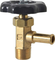 Parker - Hose I.D. x MNPTF End Connection Brass Truck Valve - 2.35" OAL, 3/8" Pipe - USA Tool & Supply