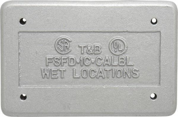 Thomas & Betts - Electrical Outlet Box Aluminum Device Cover - Includes Gasket - USA Tool & Supply