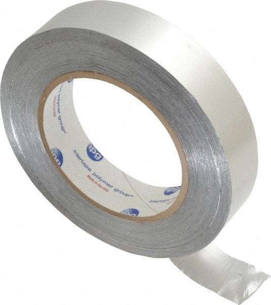 Intertape - 1" x 60 Yds Silver Foil Tape - 6.1 mil, Acrylic Adhesive, Aluminum Foil Backing, 29 Lb/ln Tensile Strength, -29.2°F to 203°F, Series ALF300 - USA Tool & Supply